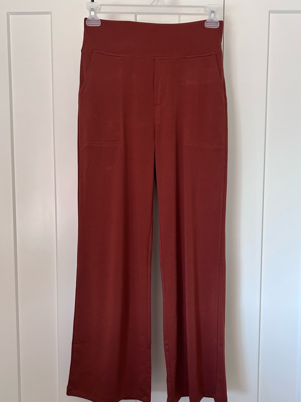 Women’s comfort stretch pull-on yoga pants rust Medium - Picture 4 of 8